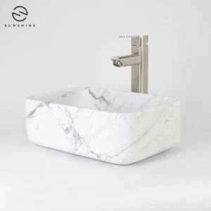 Bathroom Different Size Thin Rectangular Stone Basin Sink DS-370-38-CARA