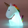 Battery operated mini led vinyl toy color changed unicorn night light for kids