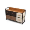 Best Quality China Manufacturer furniture Canvas Chest Of Craft Drawers Cabinet with Metal Frame wood top
