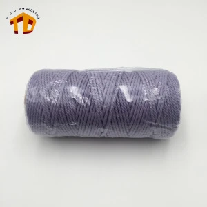 Best sale  3mm purple color twist rope macrame cords
