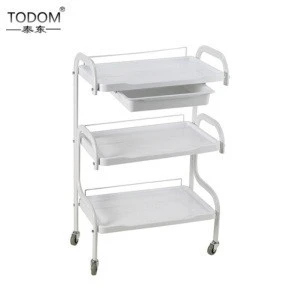 Best selling beauty salon equipment barber hairdressing trolley with plastic drawers