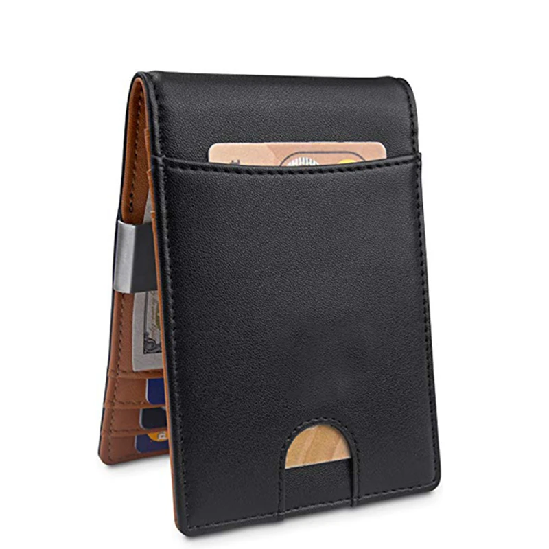 Best Selling Products Small RFID Blocking Front Pocket Metal Money Clip Man Wallet