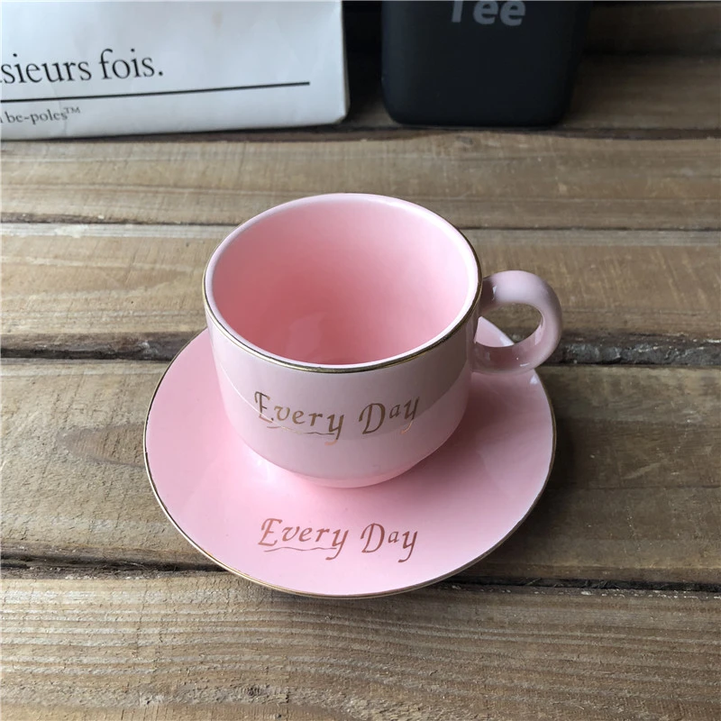 best selling tea set coffee cup set ceramics cup and saucer customized color