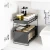 Black paint kitchen storage rack under the sink cabinet shelf push and pull bathroom cabinet finishing rack