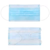 Blue 3 layer non woven mouth mask melt spray cloth bacteria resistant disposable respirator