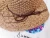 Import bowknot tied wax cord decor female beach hat Oversized cornice and straw hat from China
