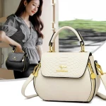 Brand Designer Genuine Leather Ladies Shoulder Bags 3 Pcs Luxury Purse And Large Handbags Set For Women
