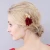Import Bridal Hair Clip Red Flower Hair Clip Hairpin rose Headdress Wedding Bridal Accessories with pearls from China