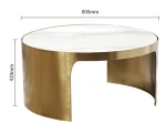 BTDSK009 Double Round set metal and marble Hotel Restaurant coffee shop home Center Table