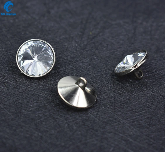 Bulk Decorative 22mm Crystal Glass Button for Garment