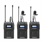 BY-WM8 Pro-K2 Professional UHF Dual-Channel Lavalier Wireless Microphone System With LCD Screen