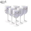 BYFPM Food Grade BPA Free White Plastic Goblet Wine Flute, Moet Chandon Glass for Moet Chandon Champagne
