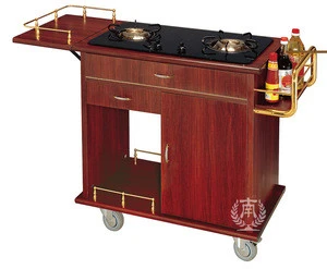 C-18 Hotel flambe cooking trolley