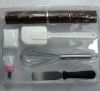 Cake Decorating Tool set For Macaron Icing bottle with Egg whisk and silicone baking sheet