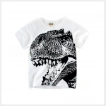 Cartoon Print Baby Kids Boys Girls  Dinosaur cotton T Shirt For Summer