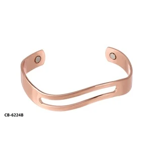CB-6224 semi-precious stone Magnetic pure copper bangles bracelets