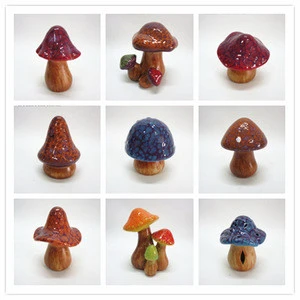 Ceramic artificial mushroom garden decorative mushrooms statue, mushroom ornaments