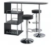 Cheap modern design home bar furniture stainless steel metal wood bar table