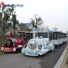 Cheap price outdoor amusement attraction 2 Carriages 40 Seats Electric Trackless Train