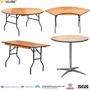 cheap used plywood foldable banquet dining tables for events