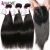 Import Cheap Wholesale Straight Brazilian Virgin Hair 3/4 Bundles With Human Hair Closure With Baby Hair Skin Part from China