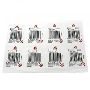 China Factory Custom Bar Code Label Printing Self Adhesive Paper Barcode Stickers with Variable Serial Numbers
