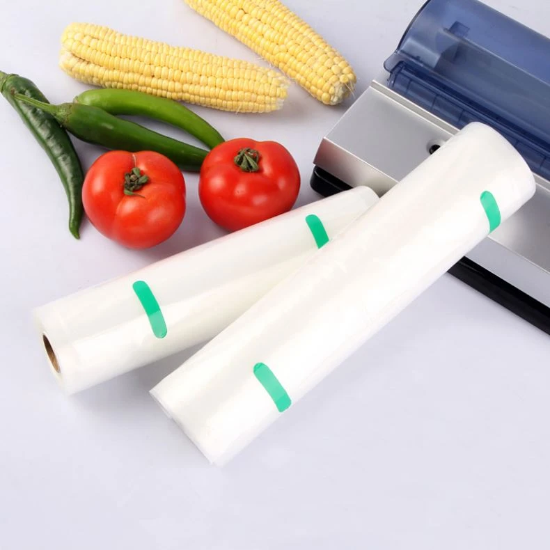 China Factory Sell Embossed Plastic Vacuum Food Sealer Rolls Commercial Plastic Bag Food Vacuum Sealer Vacuum Bag Sous Vide