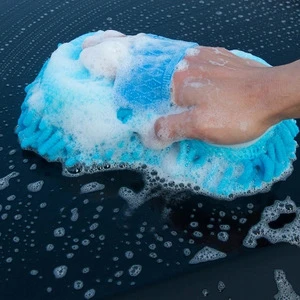 China Fine 100% Microfiber Water Absorption Easy Clean Washing Dusting Cleaning Chenille Sponge Car Wash Brush
