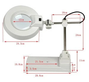 China Manufacturer LT-86B LED Magnifier Lamp Desk Top Magnifying