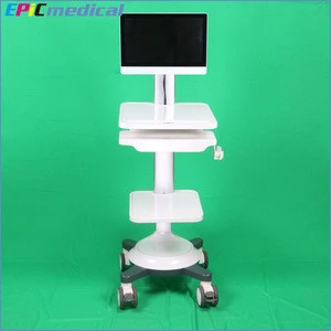 China manufacturer nursing medical computer trolley medical computer workstation cart with printer base
