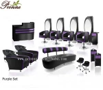 China supplies beauty hair salon furnitures and equipment purple set