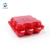 China supply red 6 holes egg plastic cartons red egg box plastic egg storage box pet festival edition