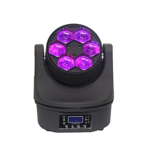 Chinese Factory Hot Sale 6pcs 15w mini disco rgbw light dj stage party club led moving head