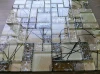 Chinese Landscape Painting crystal glass mosaic in modular pattern for wall decoration