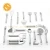 Import Chinese Star kitchen appliance 28 PCS PP Handle Stainless Steel Kitchen Gadget Set from China