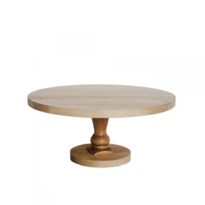 Classic Wholesale Wooden Cake Stand Round Shape High Tea Cake Stand Natural Wood Look For Wedding And Parties