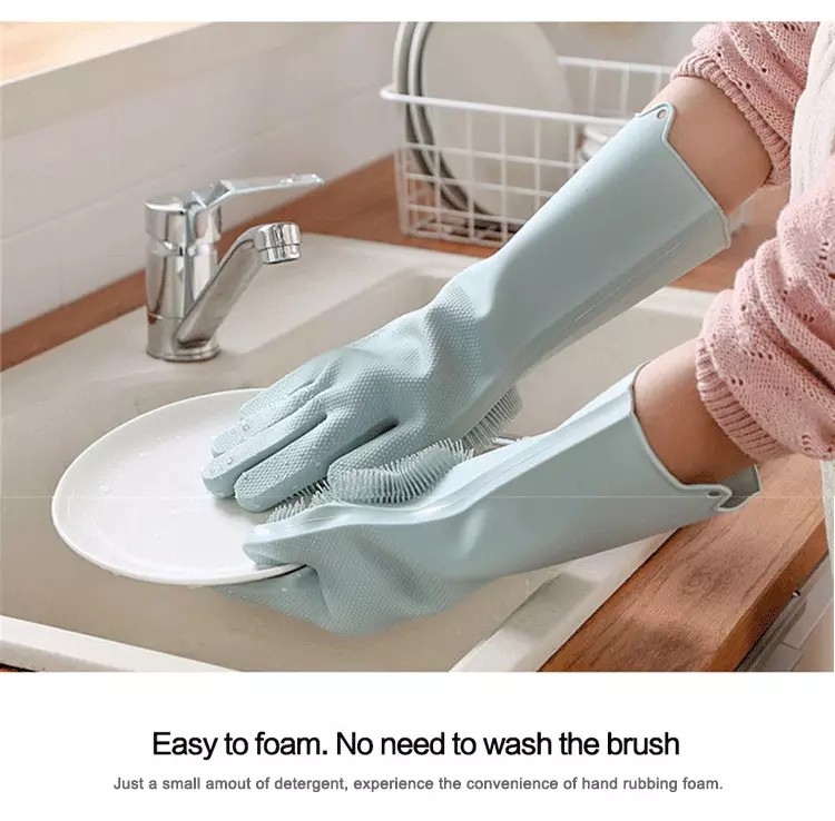 Cleaning Usage and Thin Thickness Yellow Rubber Glove