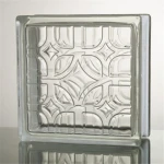 clear lattice glass block 190*190*80mm glass brick