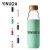 Import Clear Reusable 550ml cute glass water bottle with bamboo top from China