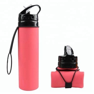 Collapsible Silicone Water Bottles Drinkware Type and Silicone Material Foldable Bottle