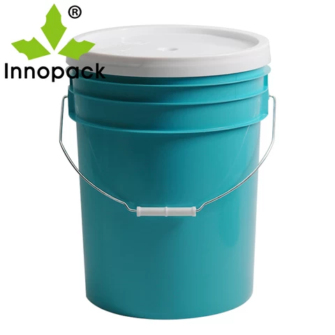 Colored 100% virgin PP plastic pails 20l with oil lids