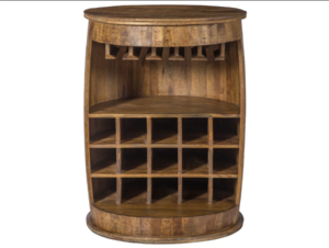 Commercial Antique Wooden Expandable Barrel Gothic Crosley Bar Furniture Bar Cabinet