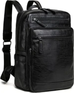 computer bag waterproof reusable customized Mens Fashionable new arrival Leather Laptop Backpack Stylish Leather Bag