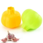 Cooking tools round shape silicone kitchen gadgets garlic peeler garlic silicone custom garlic peeler