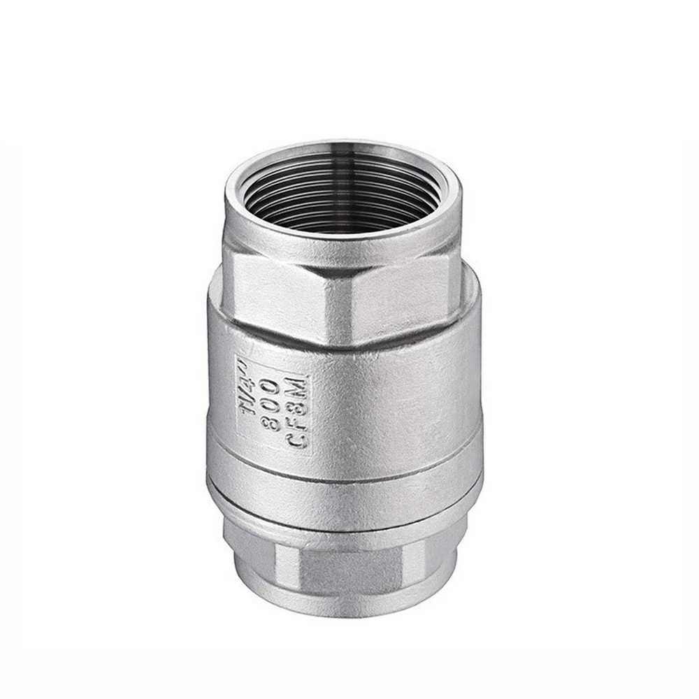 Cost effective DN15 1/2 inch 200 WOG BSP Thread Spring Loaded Vertical Lift Type Stainless Steel Inline Non Return Check Valve