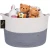 Import Cotton Rope Basket - 100% Woven Knitted Blanket Basket - - For Laundry, Toys, Storage, Undergarments, Cloths, Books, Blanket from China