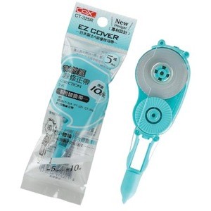 COX Taiwan Refillable Correction Tape for Office and School Stationery Supplies Tape with Unique push-button to Retract Tape