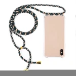 Crossbody Case Clear Transparent TPU Cell Phone Mobile Cover Holder with Neck Cord Lanyard Strap for iPhone