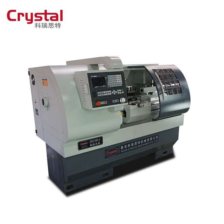 CRYSTAL Horizontal lathe CK6136A automatic metal cnc lathe cutting tool equipment