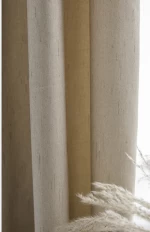 Curtain fabric shading and thickening finished products splicing solid cotton and ramie Nordic meteor fabric